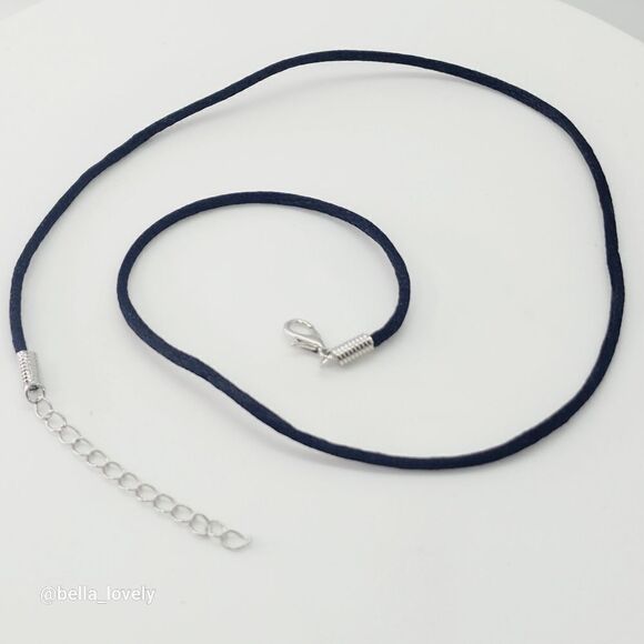 🏖 Satin Silk Necklace Cord with Lobster Clasp and Extension Chain - Picture 2 of 4
